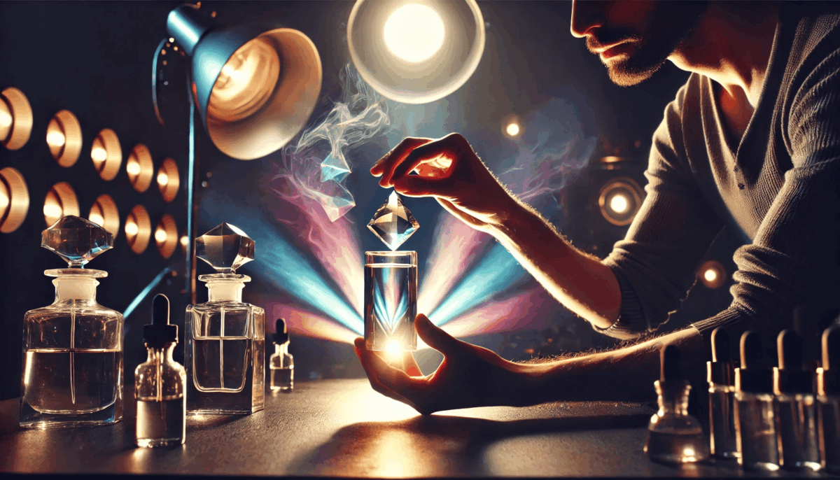 A crystalline prism refracting scent
