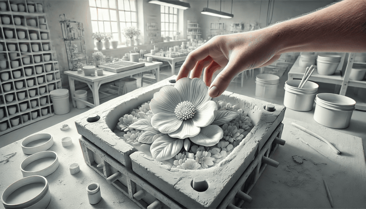 A mold capturing a flower's essence